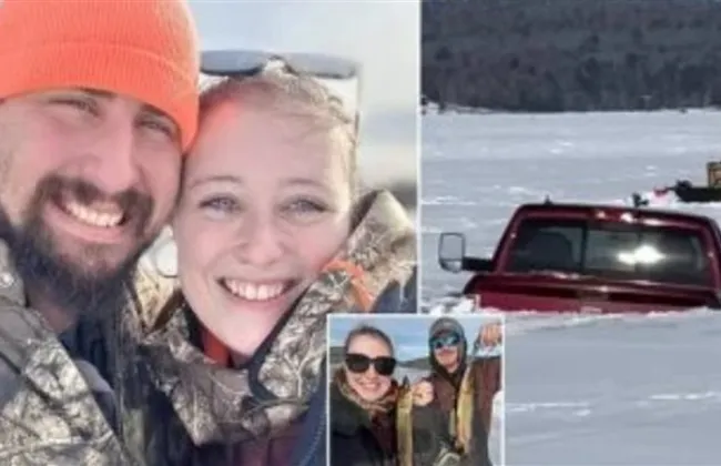 غرق شاحنة في بحيرة متجمدة تحولت إلى قصة نجاة استثنائية 