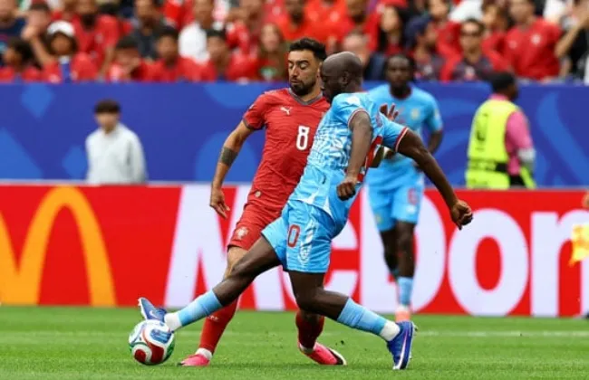 نيفيز يتقدم للبرتغال بالهدف الأول في شباك الكونغو بعد 6 دقائق
